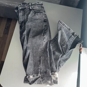 Gray Denim Stacked Jeans